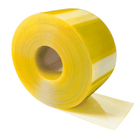 2mm x 200mm PVC Strip Curtain Kit Transparent Yellow