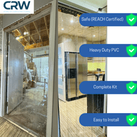 2mm x 300mm PVC Strip Curtain Kit Heavy Duty