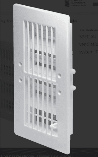 Adjustable Vent Grille, Wall Floor Register 90X250mm Opening with Insect Net T20A
