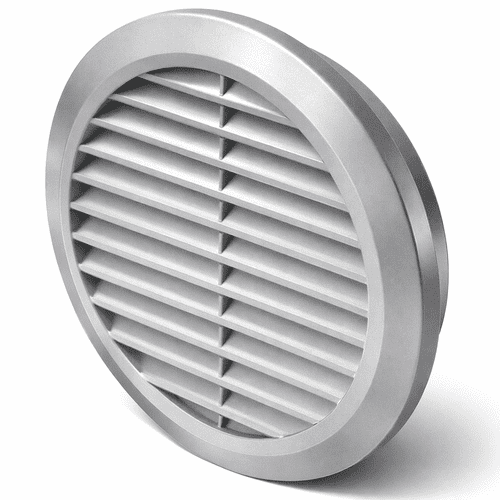 AirTech-UK Adjustable 100-150mm Vent Cover Silver Satin Air Vent Grille T36SS