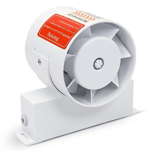 AirTech-UK FlowMax Essential Inline Bathroom Extractor Fan with Timer, 100mm 4 Inch, 100m³/h Axial V