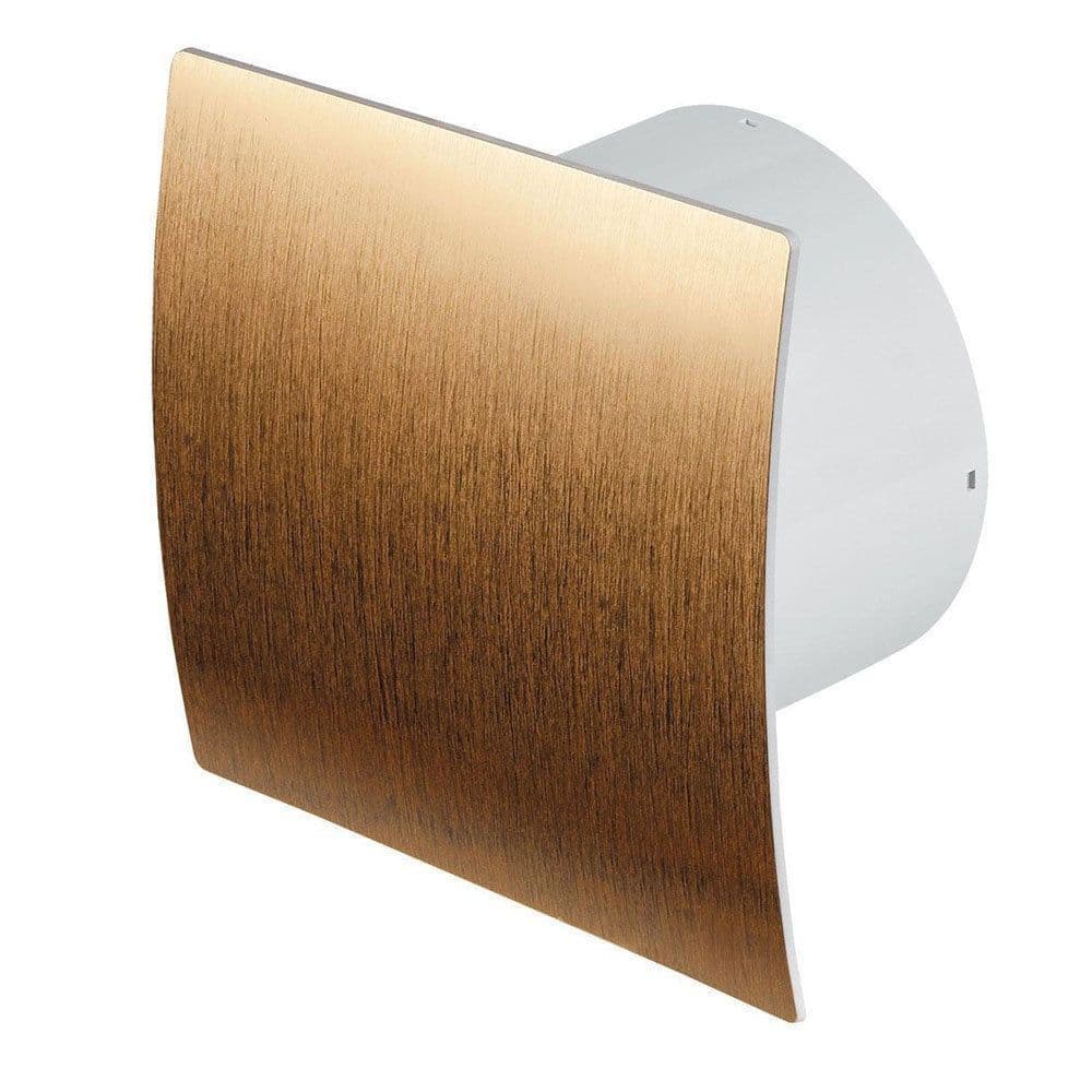 Bathroom Extractor Exhaust Fan 100mm Brushed Gold Front Panel