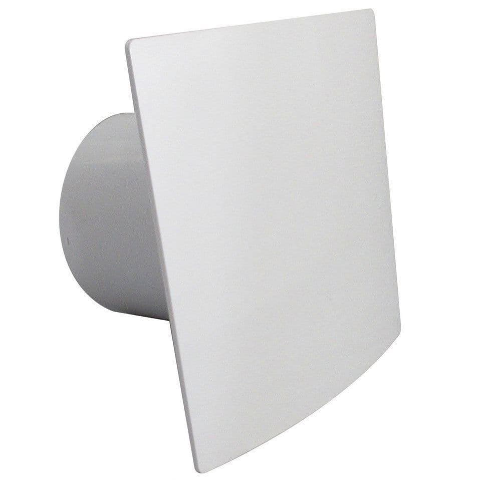 Bathroom Extractor Fan 100mm / 4" White Front Panel Modern Ventilation