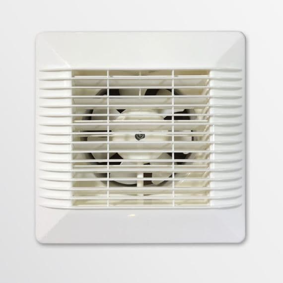 Bathroom Extractor Fan 6" / 150 mm with Pull Cord and Shutter Window ...