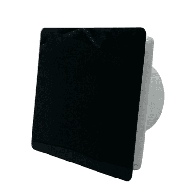 Bathroom Extractor Fan Matte Black Glass 150mm/6" with Humidity VF-W6GP