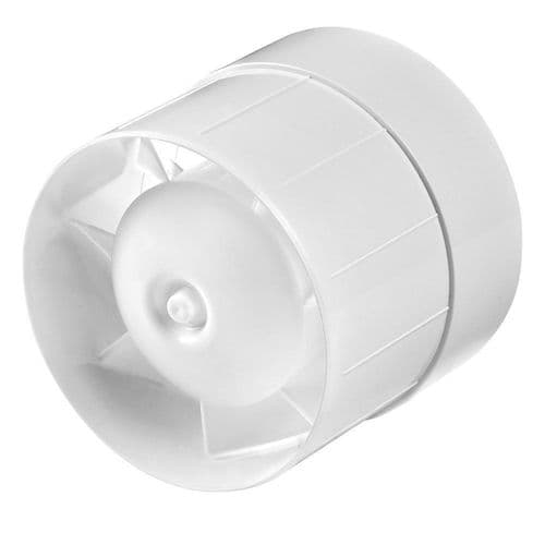 Bathroom inline extractor fan with timer 100mm 4" air flow ventilator