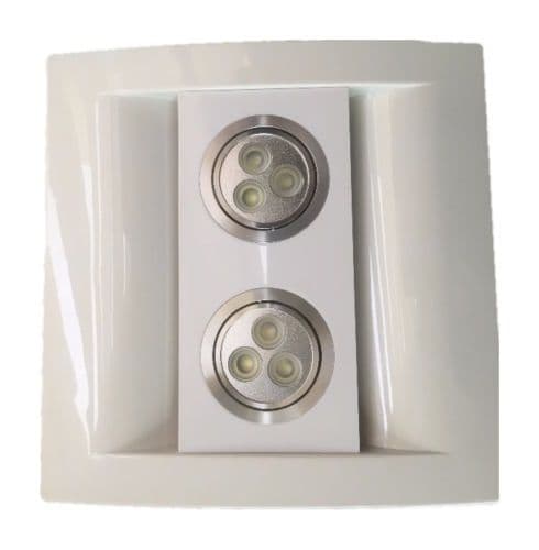 Bathroom Kitchen Ceiling Extractor Exhaust Fan with LED Light 100mm 4" White or Silver front Panel