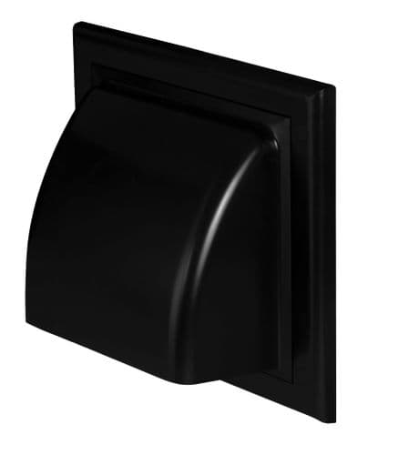 Black Duct Gravity Flap - 150mm /6" - Cowl Ventilation Cover Air Vent Grille