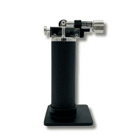 Black Micro Torch Refillable Butane Gas Burner - Blue Flame, 2500F (1300C)