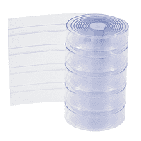 CLEAR FLEXIBLE PVC Ribbed Strip Curtain Roll  200mm, 300mm - (50M Roll)