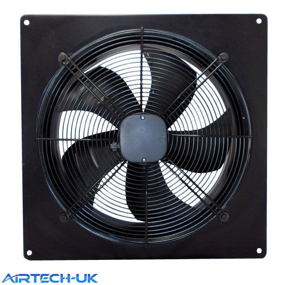 Commercial Extractor Fan & Gravity Grille Set Industrial Axial Plate ...