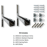 Condensing Unit Bracket 600mm Arms Heavy Duty