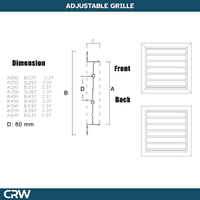 CRW Adjustable Grilles, Aluminum – Anodized