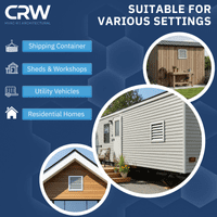 CRW Fixed Louvre Grilles, Aluminum with Screen - Anodized