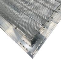 CRW Fixed Louvre Grilles, Aluminum with Screen - Anodized