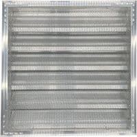 CRW Fixed Louvre Grilles, Aluminum with Screen - Anodized
