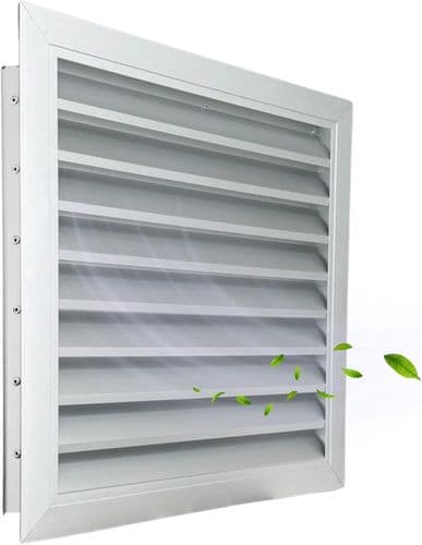 CRW Fixed Louvre Grilles, Aluminum with Screen - Anodized