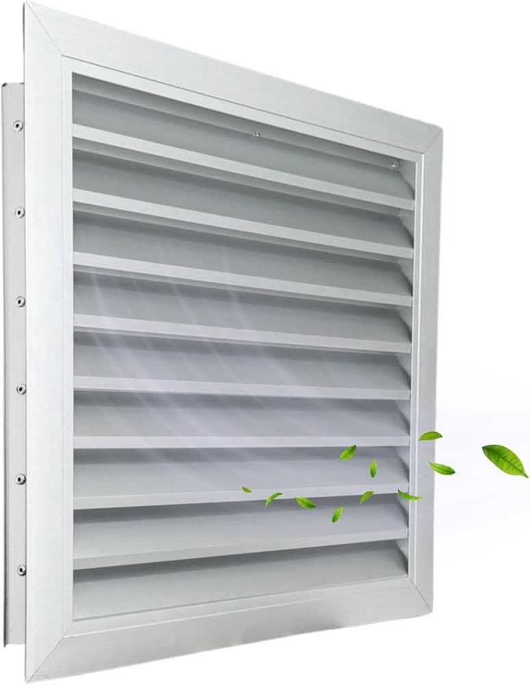 CRW Fixed Louvre Grilles, Aluminum with Screen - Anodized