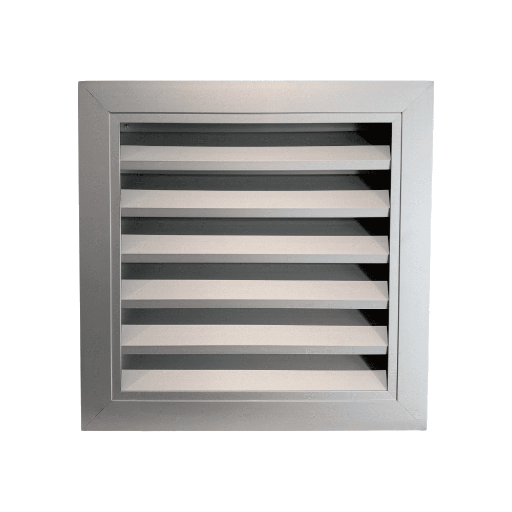 CRW Fixed Louvre Grilles, Aluminum with Screen - Anodized