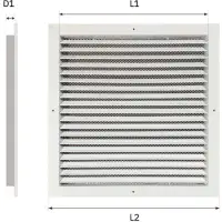 CRW Fixed Louvre Grilles, Aluminum with Screen - Black