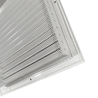 CRW Fixed Louvre Grilles, Aluminum with Screen - White Finish