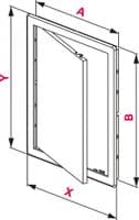 CRW Plastic Access Panel  Silver- 150mm x 200mm