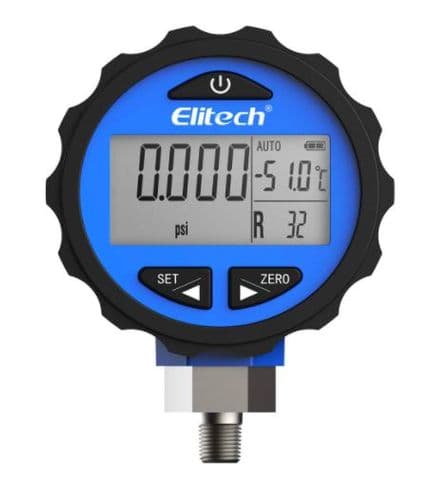 Digital Pressure Gauge for 87+ Refrigerants with Backlight 0-500 PSI 1/8 NP PG30