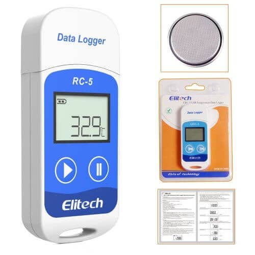 Elitech RC5 USB Temperature Data logger 32000 Points Internal Sensor RC-5