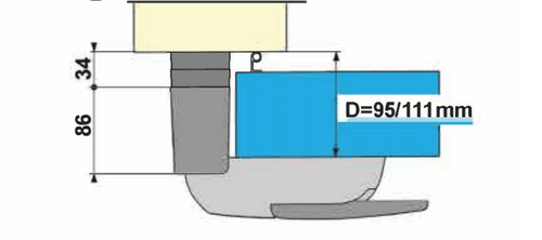 Fermod 520-521 Coldroom Door Fastener Lock