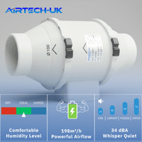 FlowMax Elite Bathroom Shower Extractor Fan Kit Dual Speed  with LED Light and Timer