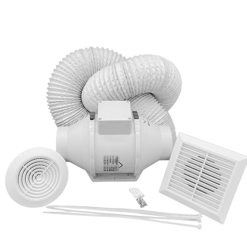 FlowMax Elite  Bathroom Shower Extractor Fan Kit Dual Speed with Timer