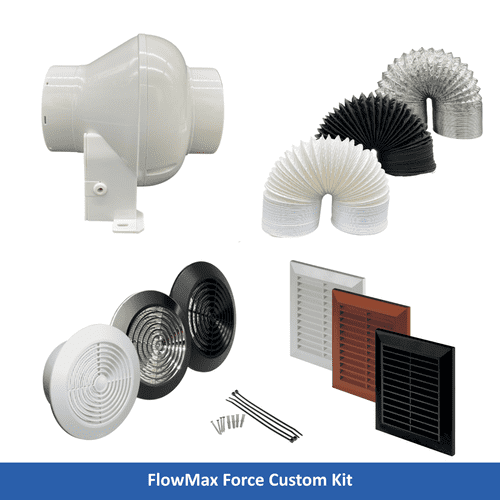FlowMax Force Custom Bathroom Extractor Timer Fan Kit – Customisable Ventilation Solution