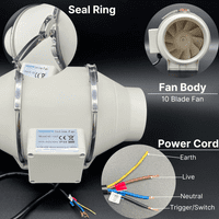 FlowMax Turbo - Bathroom Extractor Fan Kit –  Single Speed - Customizable Ventilation Solution