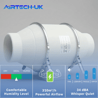 FlowMax Turbo  Bathroom Extractor Fan Kit –  Single Speed - LED Light - With or Without Timer