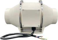 FlowMax Turbo Inline Extractor Fan 100mm / 4 inches - Single Speed Bathroom Extractor Fan with Timer