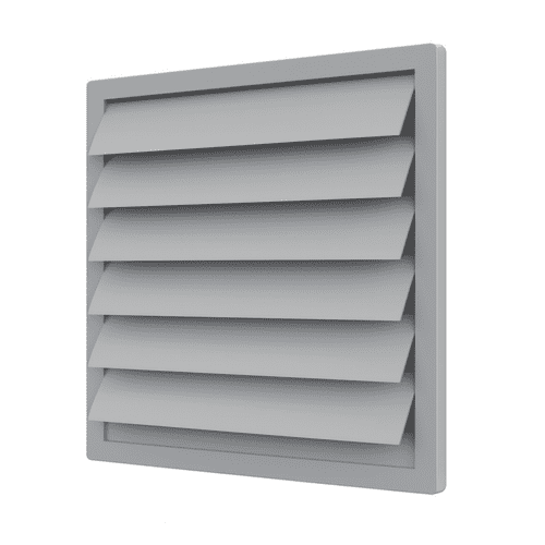 Gravity Grille Grey Vent for Extractor Plate Fans – 200mm to 400mm – External Plastic Louvered Wall