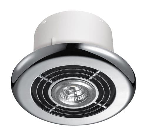 LED 5W Light with 4" Chrome and White Grille and Transformer