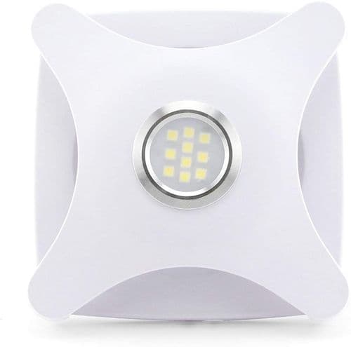LED Bathroom Extractor Fan Ceiling or Wall 100mm 4" with Draught Shutter HGA-100B