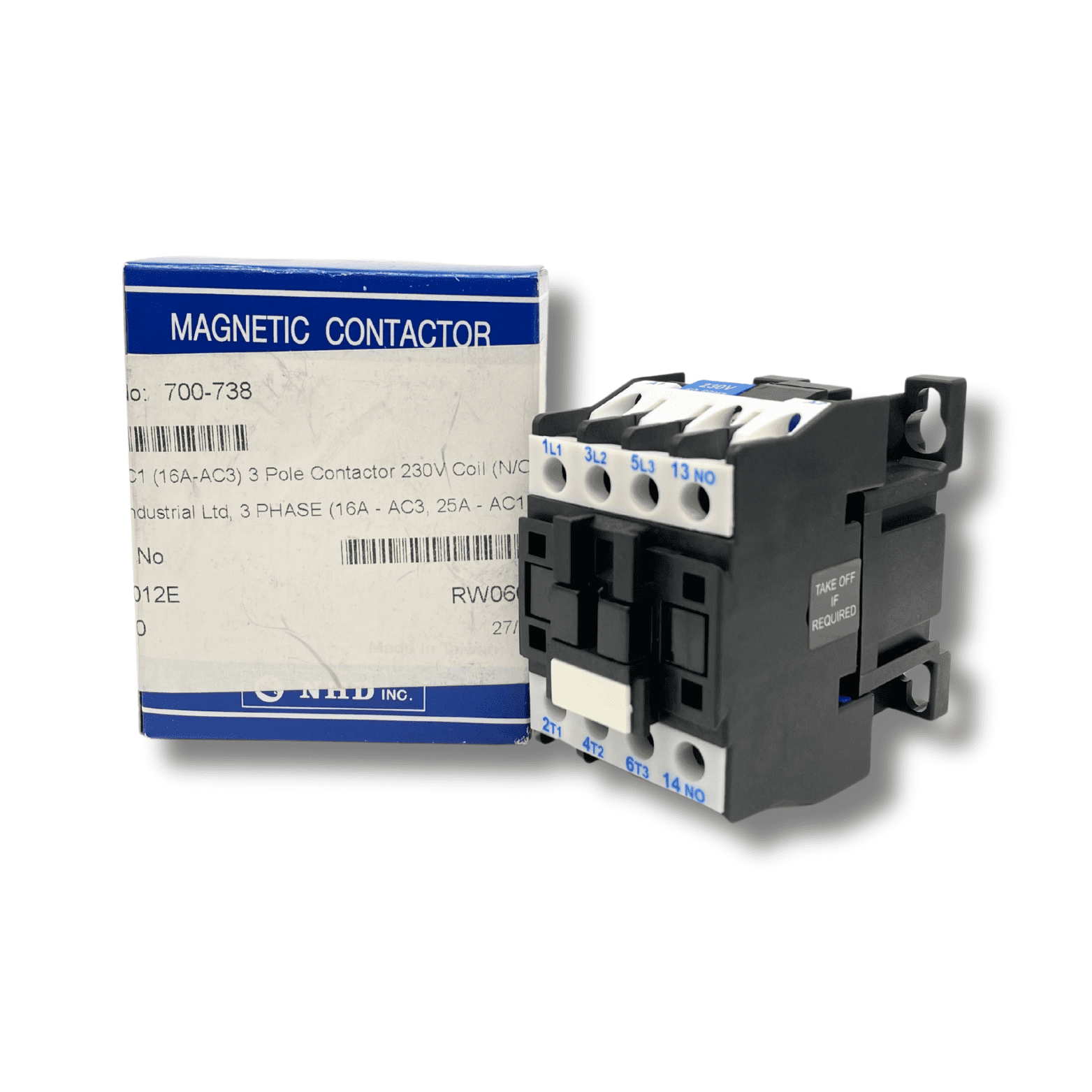 Contactor Normal Open Magnetic Contactor 16A-AC3 25A-AC1 Normally Open Auxiliary Contactor