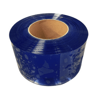 PVC Strip Roll Standard Smooth - Clear Blue 100mm , 200mm, 300mm -50M