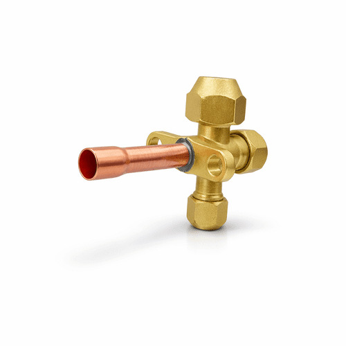 Refrigeration Service Valve Brass 3/8" | 1/4" | 1/2" | 5/8" – HVAC Access Valve Copper Connection