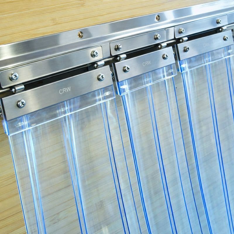 RIBBED 2mm x 300mm PVC Strip Curtain Kit Heavy Duty