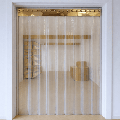 RIBBED 2mm x 300mm PVC Strip Curtain Kit Heavy Duty