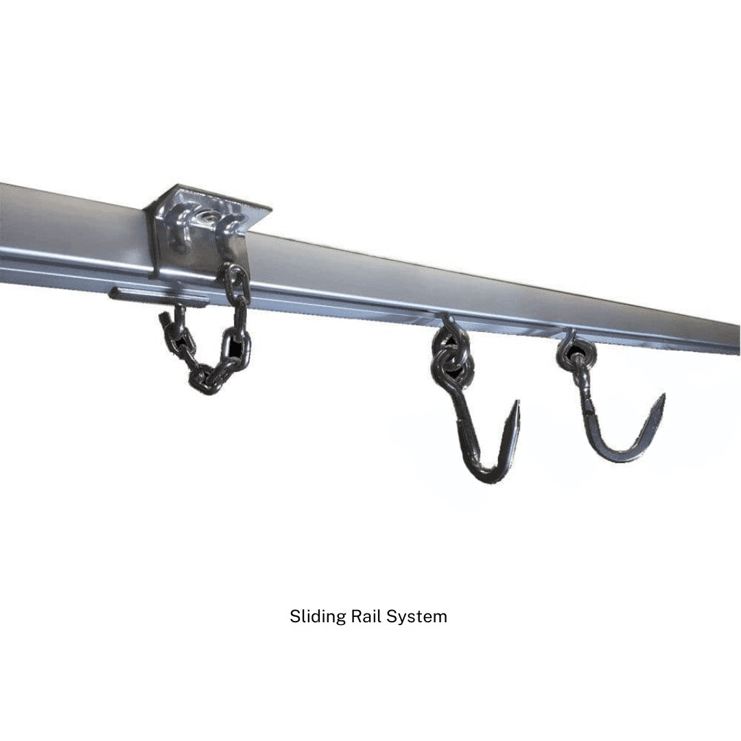 Sliding Meat Rails System Sliding Meat Rail Hanging System- 2M Single Hooks