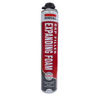 Soudal Gun Grade Expanding Foam 750ml X 12 with Everbuild P45 Metal Applicator Gun
