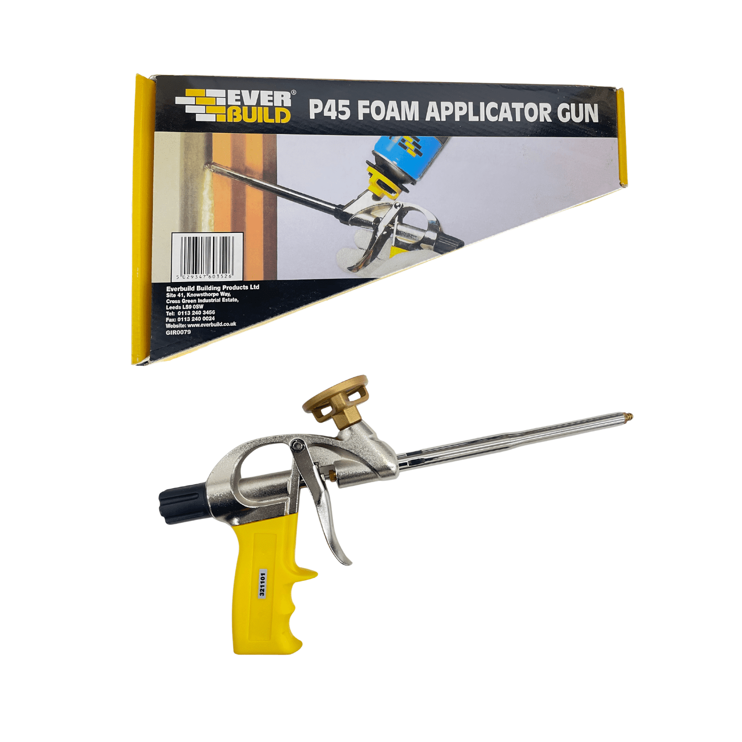 Soudal Gun Grade Expanding Foam 750ml X 12 with Everbuild P45 Metal