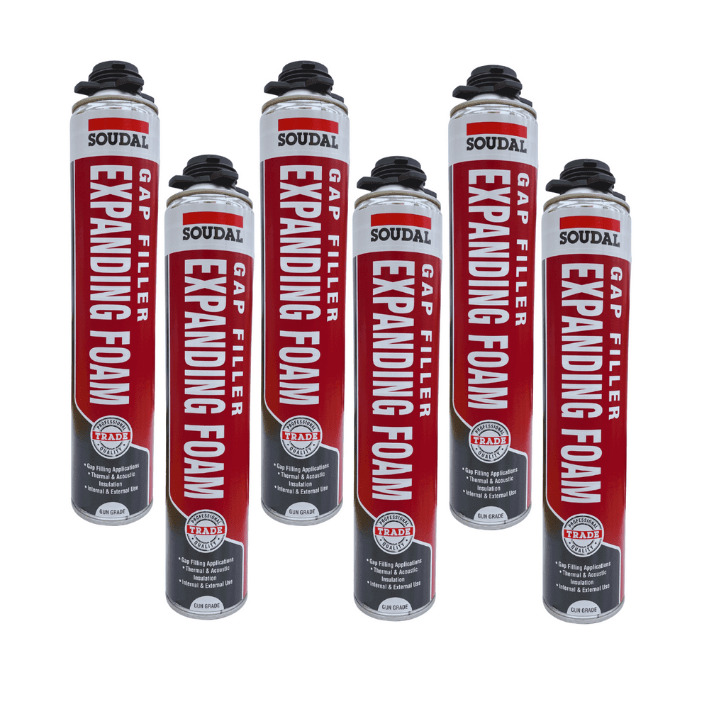 Exploding Foam Soudal Gun Grade Expanding Foam 750ml x 6