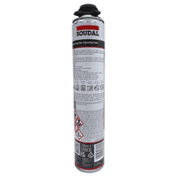 Soudal Gun Grade Expanding Foam 750ml X 6 with Everbuild P45 Metal Applicator Gun