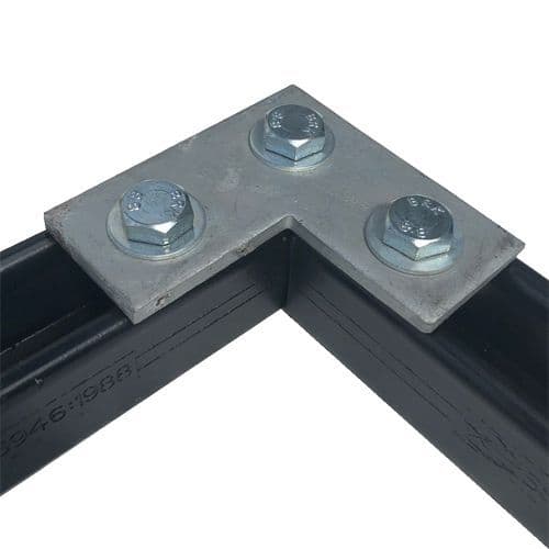 Strut Flat Plate Connector 90 degrees - 3 Hole