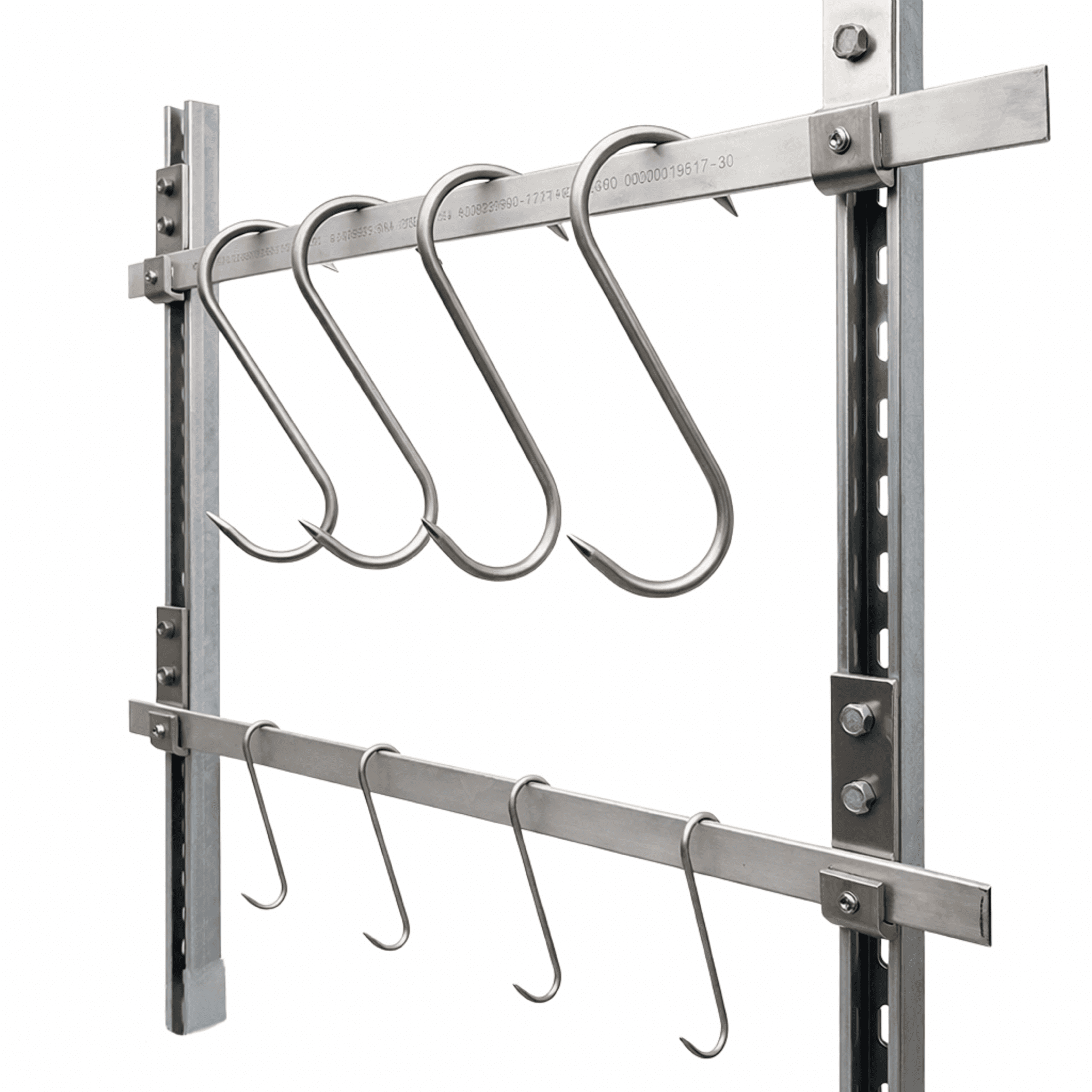 Wall Mounted Meat Hanging Rail System Butcher Rail Kit with Static ...